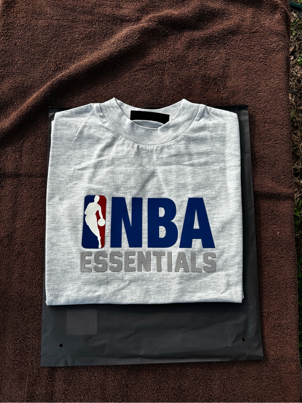 NBA Gray Tee with Blue & Red Logo